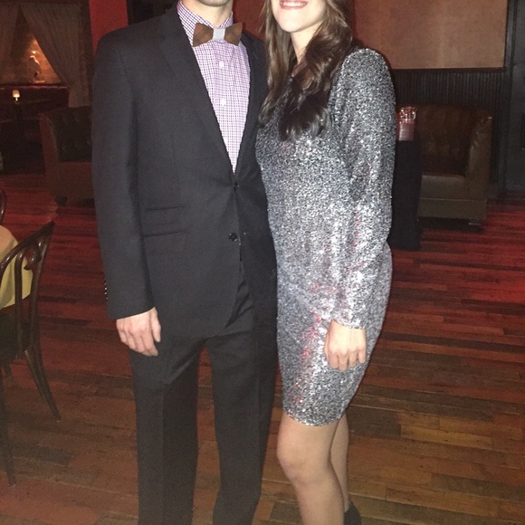 Maia Ombre Long Sleeve Sequin Sheath Dress - Picture 8 of 8